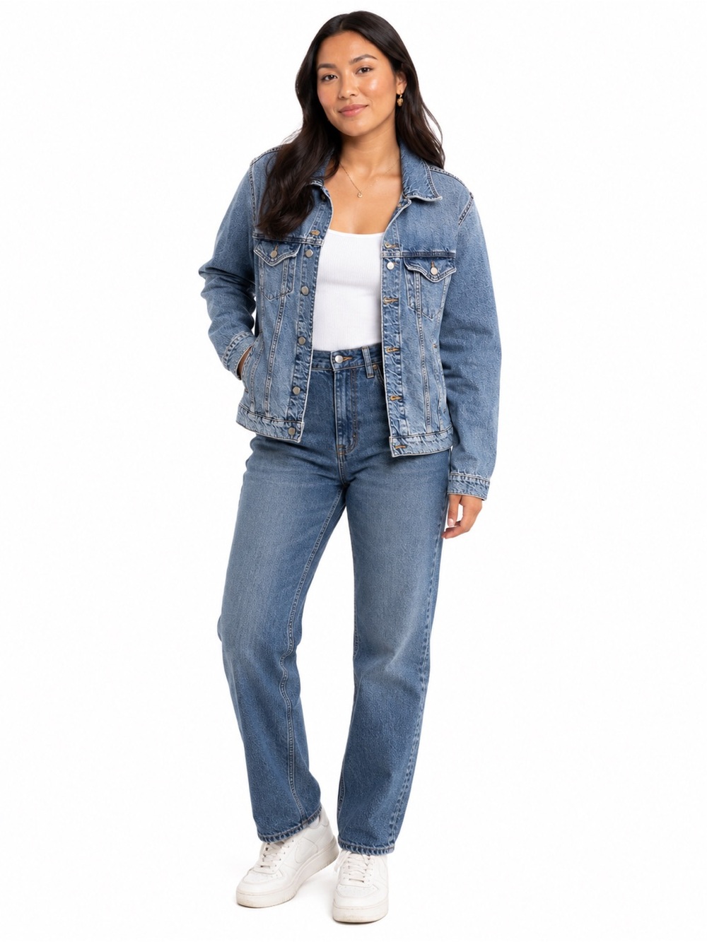 ASOS DESIGN Oversized Denim Trucker Jacket – Size Medium